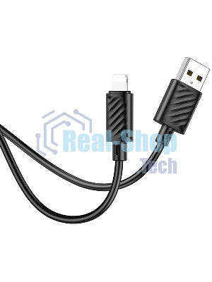 Кабель Hoco X88 Gratified USB (m)-Lightning (m) 1м черный коробка
