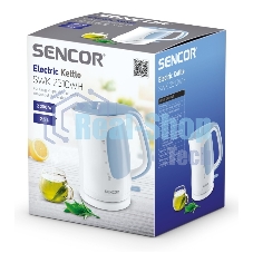 Электрочайник Sencor SWK 2510WH белый, 2.5 л, 2200 Вт, скрытый нагревательный элемент