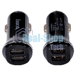 Автомобильная зарядка HOCO Z1 2xUSB, 2.1A, 11W, черный