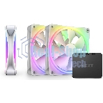 Комплект вентиляторов для корпуса Case Cooler NZXT F120 RGb DUO Triple Pack (120x120x25мм, 4-pin PWM, RGb, 48.58CFM, 29dBA, 1800RPM, белый, 3pcs)