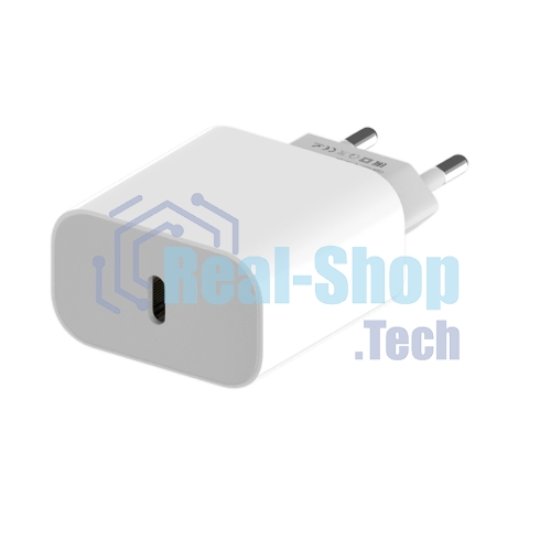 Сетевое зарядное устройство Maxvi CHL-601PD 18W, 3A, QC 3.0, PD 3.0, 1xUSB-C, белый