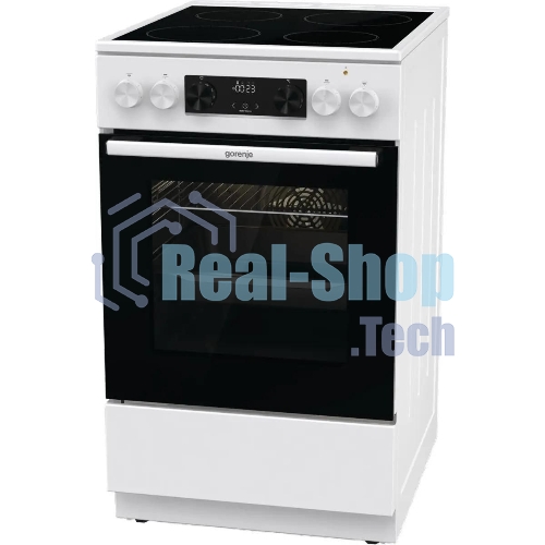 Плита электрическая Gorenje GEC5C61WG белый, конфорок 4 электрических, духовка 70 л, 50 см x 85 см x 59.4 см (без крышки)