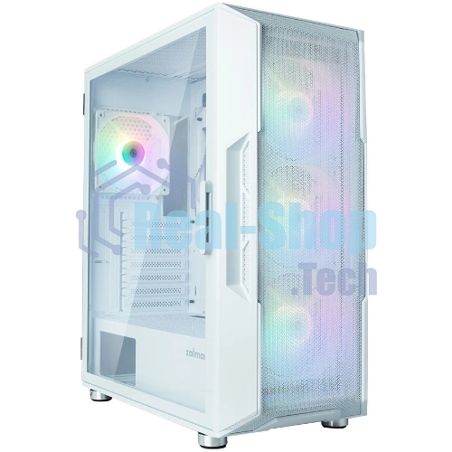 Компьютерный корпус MidiTower Zalman I3 NEO белый (ATX, front mesh, USB 2.0 x1, USB 3.0x2, 4x120мм RGb fan, без БП) (I3 NEO White)
