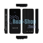 Портативный аккумулятор Maxvi PB10-09 10000 мАч, 2A USB + кабели: Type-C/Lightning/MicroUSB