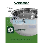 Набор посуды WEBBER BE-615/6 из нерж.стали 6 пр. 2,9 л, 5,1 л, 6,6 л со стеклянными крышками В наборе 6 предметов: кастрюля со стеклянной крышкой 18х11,5 см; 2,9 л кастрюля со стеклянной крышкой 22х13,5 см; 5,1 л кастрюля со стеклянной крышкой 24х14,5 см; 6,6 л Толщина стали 0,5 мм
