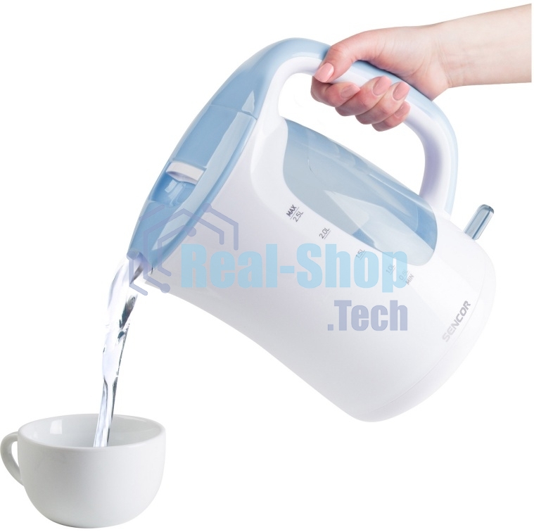 Электрочайник Sencor SWK 2510WH белый, 2.5 л, 2200 Вт, скрытый нагревательный элемент