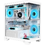 Компьютерный корпус Bloody BD-CC103 белый без БП mATX 7x120мм 1xUSB 2.0 1xUSB 3.0 audio bott PSU