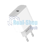 Сетевое зарядное устройство Maxvi CHL-601PD 18W, 3A, QC 3.0, PD 3.0, 1xUSB-C, белый