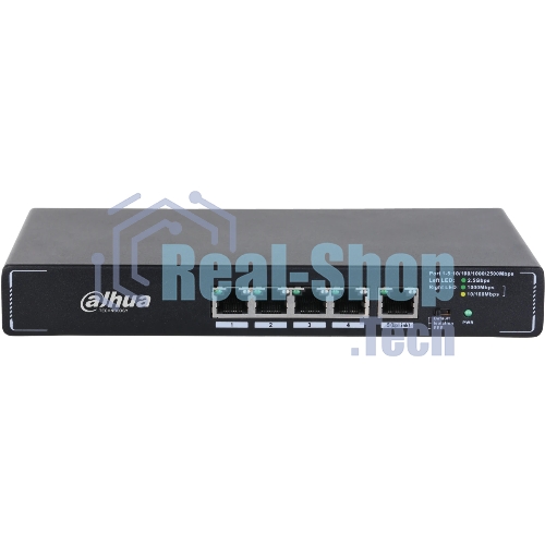 Коммутатор Dahua DH-SMG1005, 5×2.5 Гбит/с, неуправляемый