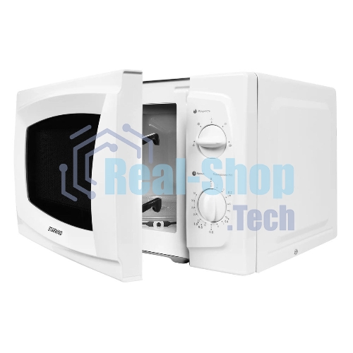 Микроволновая печь Starwind SWM5520 белый, 20 л, 700 Вт, переключатели - поворотный механизм