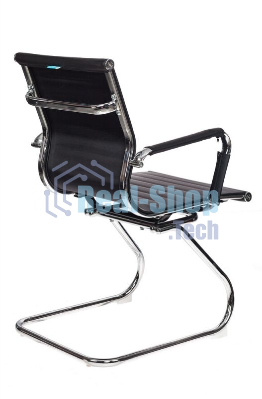 Кресло Бюрократ CH-883-LOW-V/BLACK черный, экокожа, 120 кг, механизм качания, низкая спинка