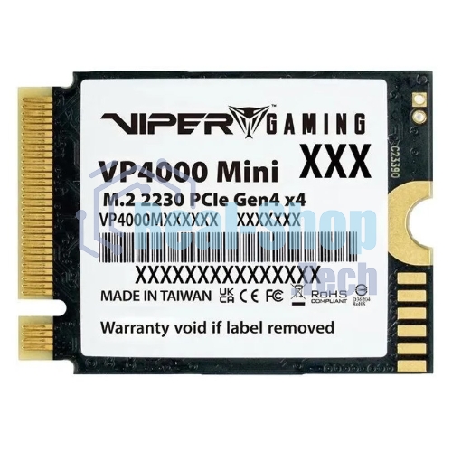 Накопитель SSD Patriot VP4000 Mini, 1Tb, PCIe 4.0 x4, M.2 2230, NVMe, R/W 5000/3500, с радиатором
