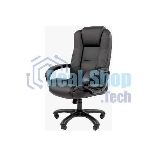 Кресло Chairman 600 черный, экокожа, 120 кг