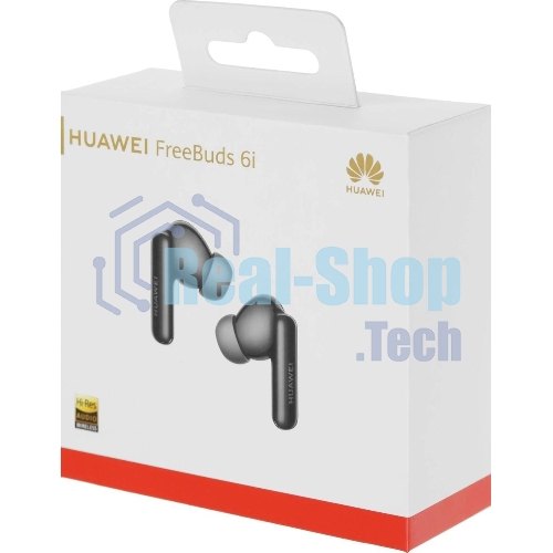 Наушники TWS Huawei FreeBuds 6i (Orca-T100) черный, внутриканальные, Bluetooth, активное шумоподавление, до 8 ч