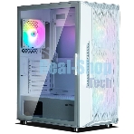 Компьютерный корпус MidiTower Zalman I3 NEO белый (ATX, front mesh, USB 2.0 x1, USB 3.0x2, 4x120мм RGb fan, без БП) (I3 NEO White)