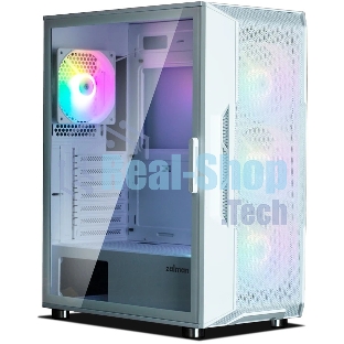 Компьютерный корпус MidiTower Zalman I3 NEO белый (ATX, front mesh, USB 2.0 x1, USB 3.0x2, 4x120мм RGb fan, без БП) (I3 NEO White)