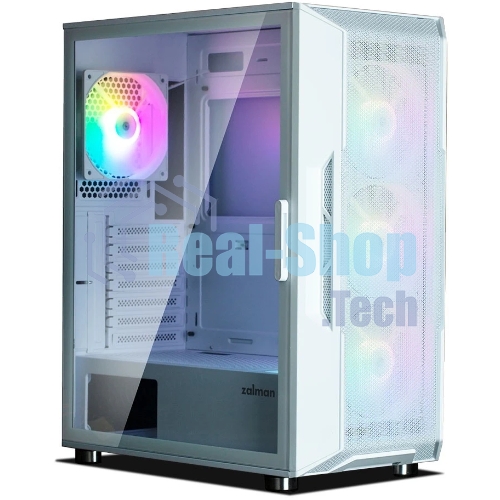 Компьютерный корпус MidiTower Zalman I3 NEO белый (ATX, front mesh, USB 2.0 x1, USB 3.0x2, 4x120мм RGb fan, без БП) (I3 NEO White)
