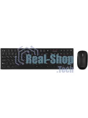 Комплект беспроводной SVEN ножничная клавиатура + мышь KB-C2550W черный (109 кл.,12Fn, 1000DPI, 2+1 кл.)