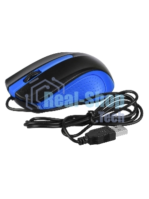 Мышь проводная Acer OMW011 черный/синий, 1200 dpi, USB, кнопки - 3