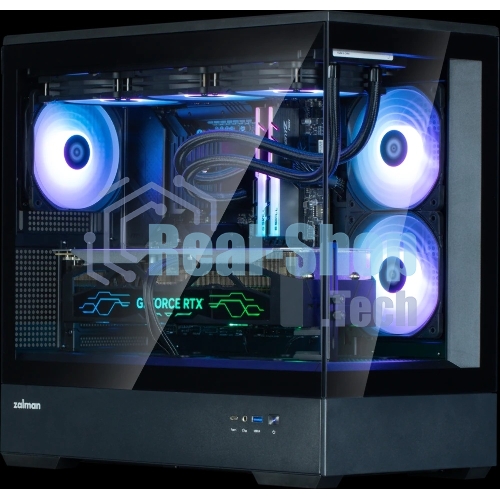 Компьютерный корпус ZALMAN P30 V2, MATX, черный, WINDOW, 2x3.5