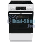 Плита электрическая Gorenje GEC5C61WG белый, конфорок 4 электрических, духовка 70 л, 50 см x 85 см x 59.4 см (без крышки)