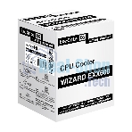 Кулер ExeGate Wizard EXX600-PWM.ARGb (Al+Cu, 6 тепл.трубки, LGA775/1150/1151/1155/1156/1200/1700/1851/AM2/AM2+/AM3/AM3+/AM4/AM5/FM1/FM2/754/939/940, TDP 180W, Fan 120мм PWM, 800-2400RPM, Hydro bearing, 4pin + 5V 3pin ARGb, 11-24db, 540г, ARGb подсветка, с термопастой, на защелках, Color Box)