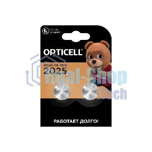 Батарея Opticell Specialty 2025 CR2025 (2шт) блистер серебристый
