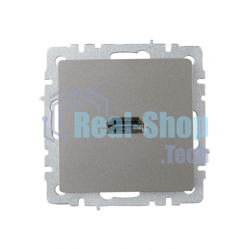Розетка HDMI IEK BRITE РHDMI-0-БрС сталь
