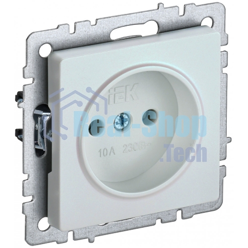 Розетка 1-местная IEK BRITE РС10-1-0-БрЖ без заземления, без защитных шторок, 10А, жемчуг