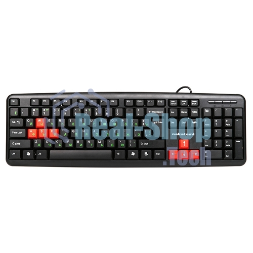 Клавиатура проводная NAKATOMI KN-02U USB черный-красный