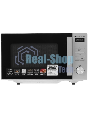 Микроволновая печь CASO M 20 Ceramic Gourmet серебристый/черный, 20 л, 700 Вт, переключатели - кнопки, поворотный механизм