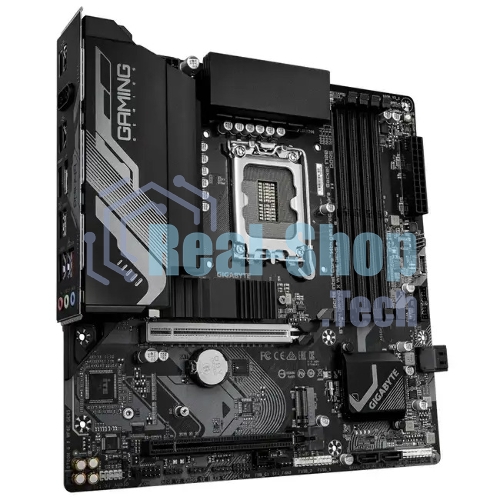 Материнская плата Gigabyte B760M GAMING X WIFI6E GEN5, LGA1700, Intel B760, 4xDDR5, 4xSATA, 2xM.2, 1xPCIe 5.0 x16, 1xPCIe 3.0 x4, 1xHDMI, 1xDP, 1x2.5Gb LAN, Wi-Fi 6E, Bluetooth 5.3, 3xUSB-A 5Gbps, 5xUSB-A 2.0, 3x3.5 мм, 7.1, mATX