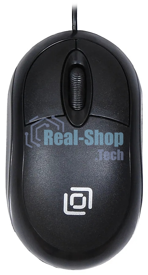 Мышь проводная Oklick 105S черный, 800 dpi, USB, кнопки - 3