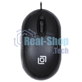 Мышь проводная Oklick 105S черный, 800 dpi, USB, кнопки - 3