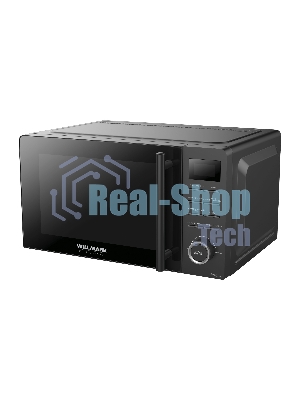 Микроволновая печь Willmark WMO-205DB черный, 20 л, 700 Вт, переключатели - кнопки, поворотный механизм