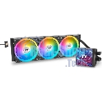 Система жидкостного охлаждения Thermaltake MAGFloe 420 Ultra ARGB Soc-AM5/AM4/1200/1700/1851 черный 4-pin 34.5dB Al+Cu LCD Ret (CL-W451-PL14SW-A)
