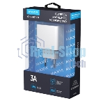 Сетевое зарядное устройство Maxvi CHL-601PD 18W, 3A, QC 3.0, PD 3.0, 1xUSB-C, белый