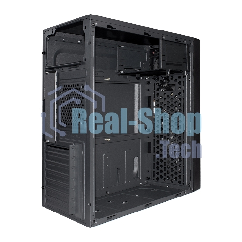 Компьютерный корпус Miditower ExeGate AA-440-UNS450 (ATX, БП UNS450 с вент. 12см, 2*USB, аудио, черный)