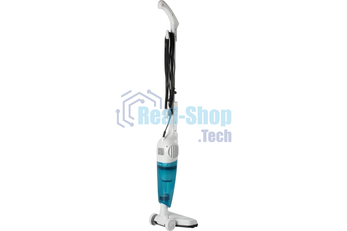 Пылесос вертикальный Endever SkyClean VC-278 белый/голубой, питание от сети, 130 Вт, уборка сухая, пылесборник 1.2 л