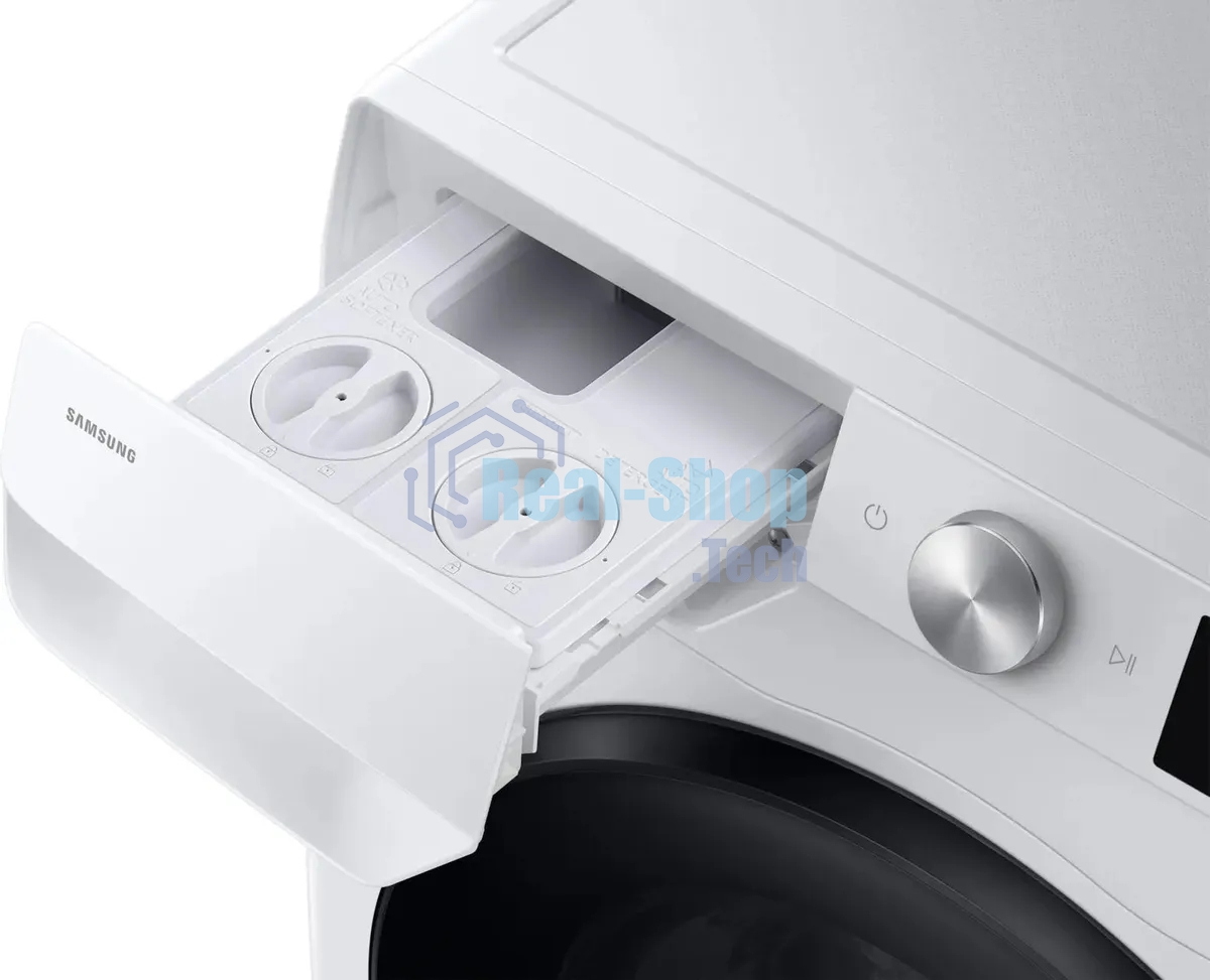 Стирально-сушильная машина Samsung WD11DG6B85BELP белый, загрузка фронтальная 11 кг, 1400 об/мин, класс: A