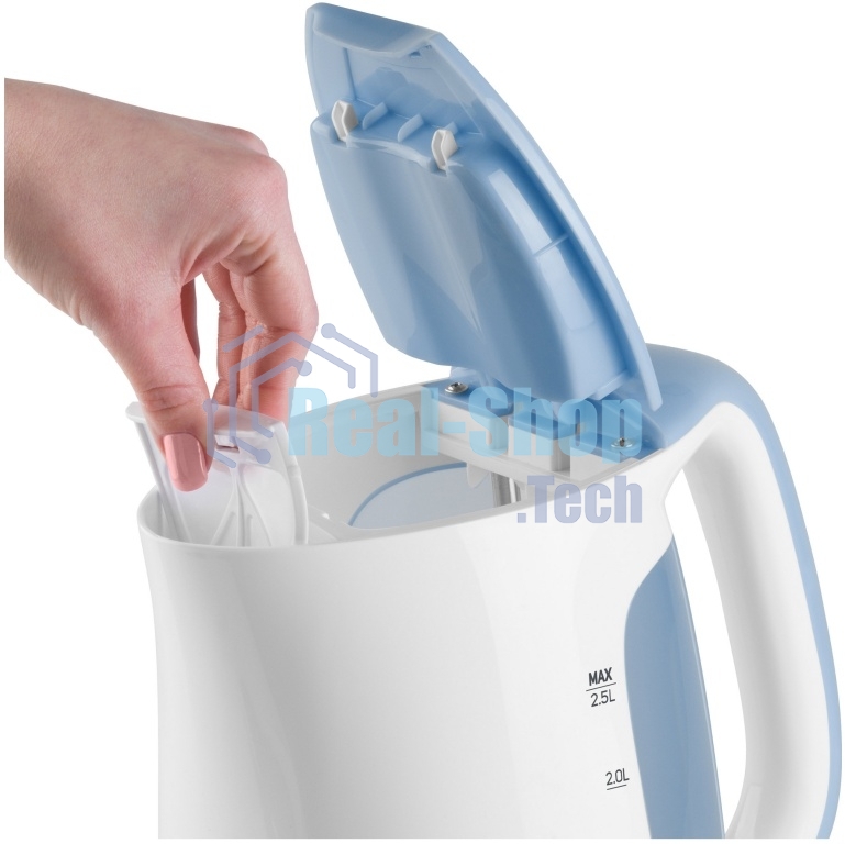 Электрочайник Sencor SWK 2510WH белый, 2.5 л, 2200 Вт, скрытый нагревательный элемент