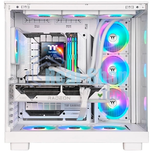 Система жидкостного охлаждения Thermaltake MAGFloe 420 Ultra Snow ARGB Soc-AM5/AM4/1200/1700/1851 белый 4-pin 34.5dB Al+Cu LCD Ret (CL-W452-PL14SW-A)