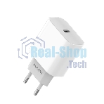 Сетевое зарядное устройство Maxvi CHL-601PD 18W, 3A, QC 3.0, PD 3.0, 1xUSB-C, белый
