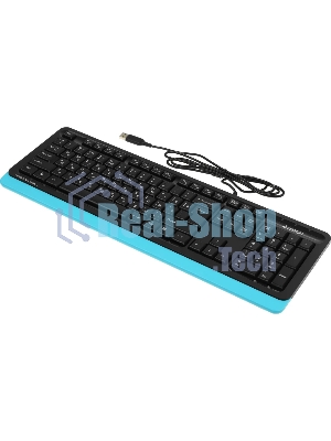 Клавиатура проводная A4Tech Fstyler FK10, USB, черный/синий