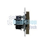 Розетка 1-местная IEK BRITE РС10-1-0-БрШ (BR-R10-10-K37) 10А, без заземления, без защитных шторок, шампань