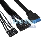 Компьютерный корпус Miditower ExeGate CP-603UB-UNS350 (ATX, БП UNS350 с вент. 12см, 2хUSB, аудио, черный)