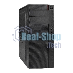 Компьютерный корпус Miditower ExeGate AA-440-UNS450 (ATX, БП UNS450 с вент. 12см, 2*USB, аудио, черный)