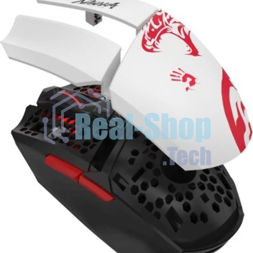 Мышь беспроводная A4Tech Bloody R36 Ultra черный/белый/красный, 12000dpi, USB, радиоканал, кнопки - 7