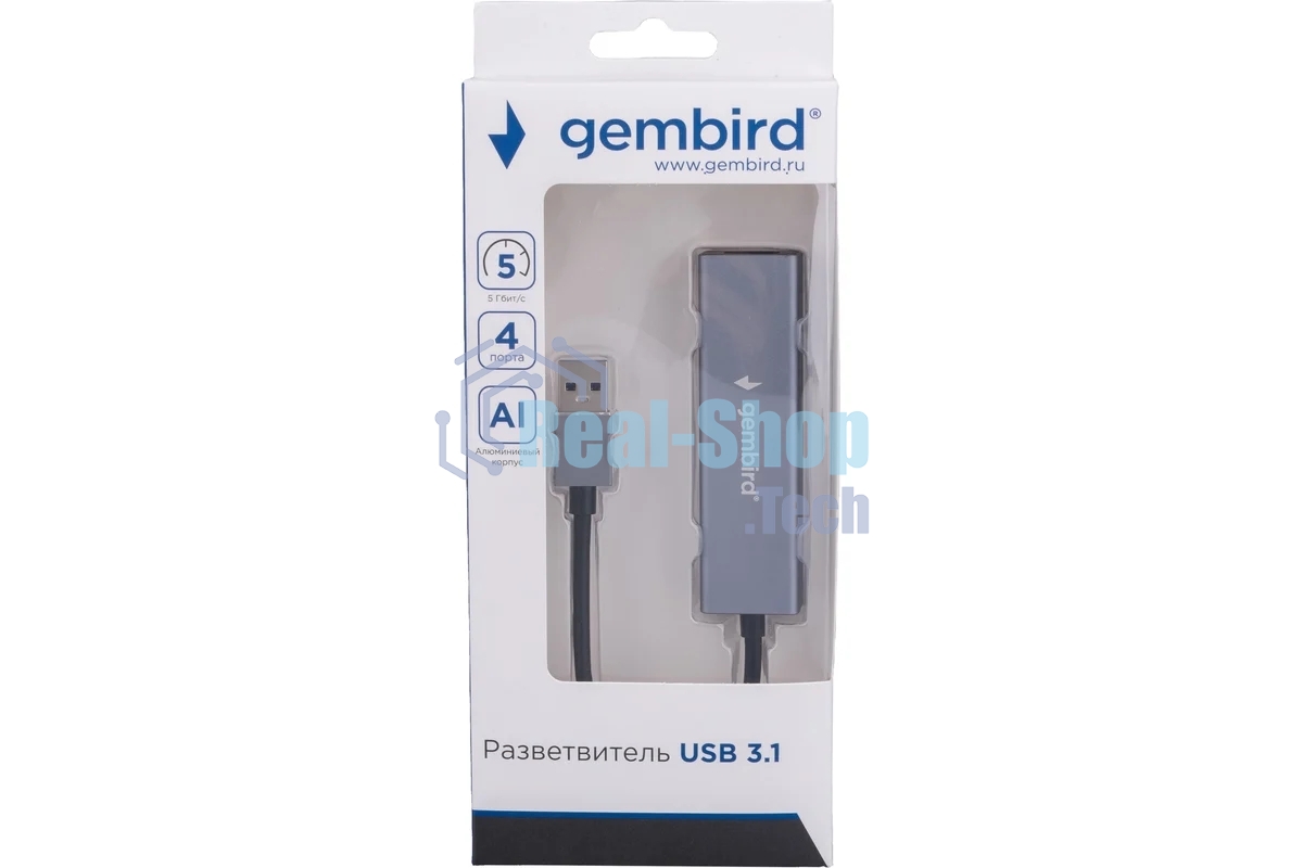 USB-концентратор Gembird UHB-C464, USB 3.0, USB 4 порта, USB