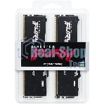 Оперативная память Kingston Fury Beast, DDR5, 16GB (2x8GB), 6000MHz, CL36, DIMM, с радиаторами, RGB, черный